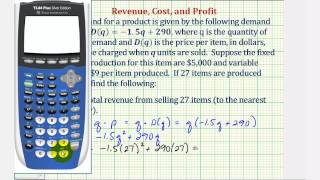 Ex Find Total Revenue Total Cost and Total Profit Functions [upl. by Esmaria]