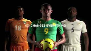 PUMA Reveals 2010 African Team Kits and makes a splash [upl. by Rodi261]