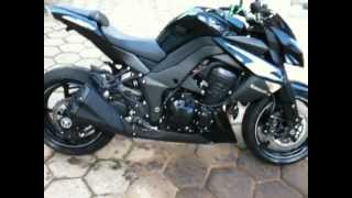 2012 Kawasaki Z1000 Black walk around [upl. by Lleinad]