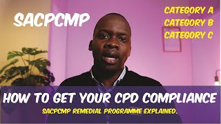 How to get your Cpd Compliance  SACPCMP Remedial Programme Explained [upl. by Mihar]