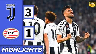 Watch Juventus vs PSV 31 Highlights  Champions League 2024UEFA [upl. by Benedikta260]