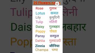 flowers name  20 flower names  10 flowers name  fulo ke nam  shorts  Kids Play and Learn [upl. by Auqcinahs494]