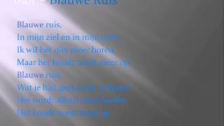 Blof  Blauwe ruis lyrics [upl. by Neuberger]