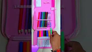 Pencil Case With Stationary Items Colour Unboxing And Review stationery artkit pencilcases [upl. by Angid]