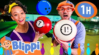 Blippi and Meekah Go Bowling  Blippi  Sports amp Games Cartoons for Kids [upl. by Lim]