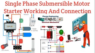 Single Phase Submersible Motor Connection  Submersible Motor electricalvideopharmamotorwater [upl. by Ginger678]