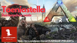 ARK Survival Evolved  Taeniastella  Deinonychus Nests [upl. by Lilllie]