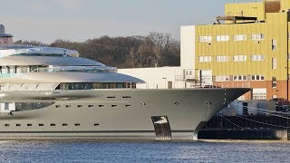 4K  Yacht Project SHU  FLYING FOX new views  Lürssen shipyard [upl. by Veljkov307]