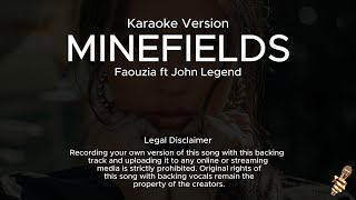 Faouzia ft John Legend  Minefields Karaoke Version [upl. by Joh816]