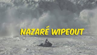 Brutal WIPEOUT in Nazaré Raw clips bigwaves [upl. by Nils820]