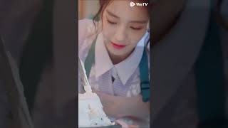 Xiaoqi and Fang Leng make a cake together mygirlfriendisanalien wanpeng xuzhixian shorts [upl. by Adiaj]