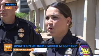 LIVE Phoenix police give update after officer stabbed at QuikTrip [upl. by Doherty]