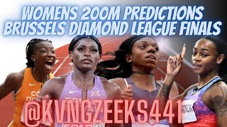 WOMENS 200M BRUSSELS DIAMOND LEAGUE 2024 PREDICTIONS [upl. by Notaek437]