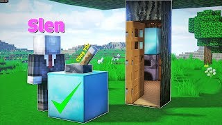 CÁCH SỐNG BÊN TRONG CÁI CÂY LÀ NHÀ BÍ MẬT VÀ AN TOÀN TRONG MINECRAFT  Thử Thách SlenderMan [upl. by Sinnej813]