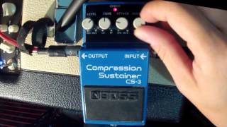 Boss Compression Sustainer CS3 Demo Sounds Strat Egnater Rebel 30 [upl. by Weintrob]