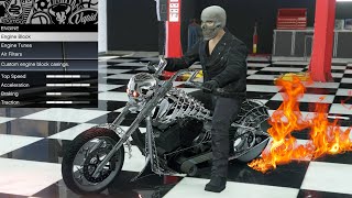 GTA 5  Past DLC Vehicle Customization  LCC Sanctus Ghost Rider Bike [upl. by Melonie]