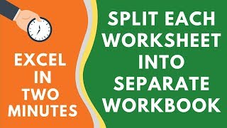 How to Split Each Excel Sheet Into a Separate File [upl. by Enyallij]