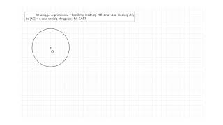 485s135ZR2OE W okręgu o promieniu r kreślimy średnicę AB oraz taką cięciwę AC że AC  r [upl. by Rollin]