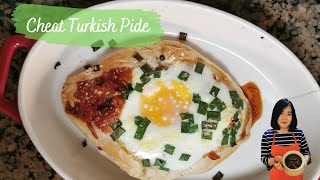 Meet the perfect lockdown recipe  Pide Turkish pizza using frozen roti 😋🍕😁 [upl. by Allecsirp]