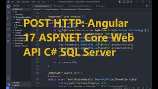 Angular 17 POST API Call ASPNET Core Web API C and SQL Server Stored Proc  Example 45 [upl. by Aneral]