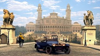 A Day in Old Paris in 1910s in color 60fpsRemastered wsound design added [upl. by Aniratac]