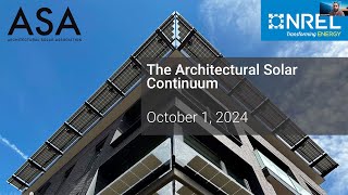 Webinar – The Architectural Solar Continuum [upl. by Montagu]