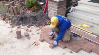 Holland Nicolock Interlocking Pavers Golden Brown Blend Herringbone Hardscape in Gettysburg PA [upl. by Ynomrah]