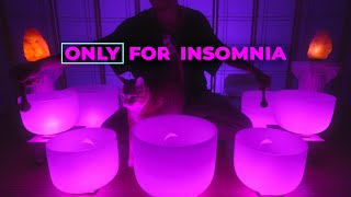 FOR INSOMNIACS ONLY Extra Strong Sleep Sounds  Crystal Singing Bowls [upl. by Hailee]