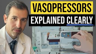 Vasopressors Explained Clearly Norepinephrine Epinephrine Vasopressin Dobutamine [upl. by Waddle]