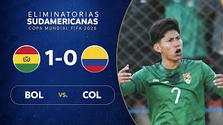 BOLIVIA vs COLOMBIA 10  RESUMEN  ELIMINATORIAS SUDAMERICANAS  FECHA 9 [upl. by Novek820]