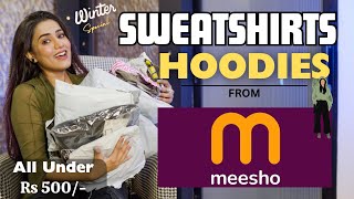 SWEATSHIRTS Haul from MEESHO💜💛  Winter collection 🧶 TyonOn  Honest Review  gimaashi [upl. by Abixah]