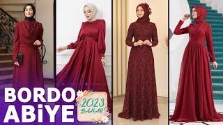 2023 Bordo Abiye Modelleri 1  Bordo Tesettür Abiyeler  ModaNisa Abendkleider  Evening Dresses [upl. by Duston607]