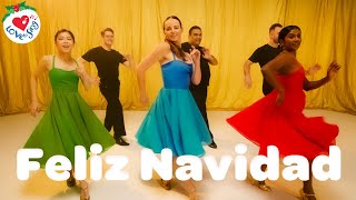 Feliz Navidad Christmas Dance  Easy Christmas Choreography Dance Song 💃🕺 [upl. by Kcirevam610]