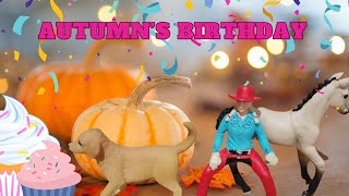 Schleich Horse Toy Video Autumns Birthday [upl. by Salangi]