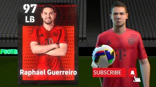 How to train Free Raphael Guerreiro in efootball for max Rating 97  efootball 2025 [upl. by Ahsii957]