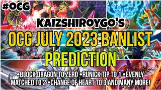 YuGiOh  July 2023 OCG Banlist Prediction [upl. by Edmanda]