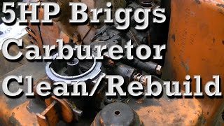 5HP Briggs and Stratton Carburetor Clean and Rebuild Pull Choke Type [upl. by Ongineb]