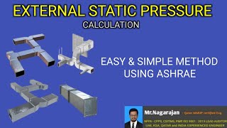 ESPExternal Static Pressure Calculation for HVAC Duct l ASHRAE Standard l Step By Step Procedures [upl. by Lance]