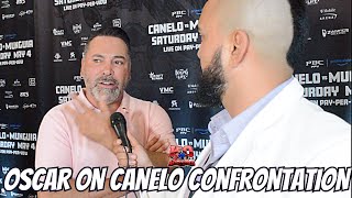 🔥🔥🔥OSCAR DE LA HOYA HONEST ON CANELO INTERACTION ON STAGE canelo jamiemunguia [upl. by Therron984]