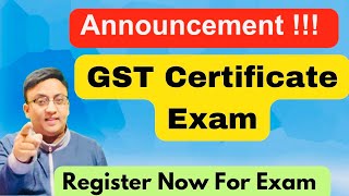 GST and Income Tax Certificate Exam 2024  Enroll Now gstpractitioner [upl. by Adanar]