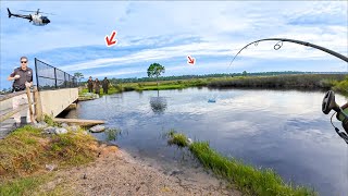 Fishing The Spillway When ALL The Cops Showed Up Looking For The Bank Robber [upl. by Showker140]