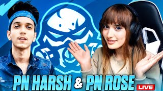 PN HARSH amp PN ROSE LIVE RANK PUSH TO GRANDMASTER 🤩🔥  PNHARSH SHORTS PNROSE FREEFIRELIVE [upl. by Amehr]