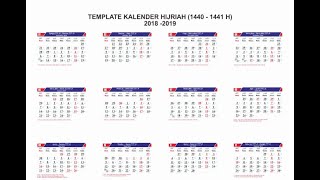 Download Kalender 1440 Hijriah Tahun 2019 [upl. by Parsons]