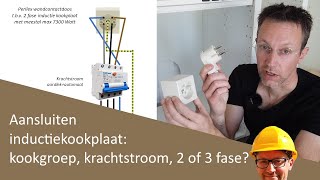 Inductie kookplaat aansluiten kookgroep krachtstroom Perilex  Zelf Een Huis Bouwen [upl. by Katz]