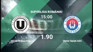 FC „U” ClujNapoca vs FC Oțelul Galați  Superliga  17122023  COMENTARIU LIVE [upl. by Ianteen]