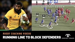 Rugby Coaching Running Lines to Create Space  TRY [upl. by Nnalorac]