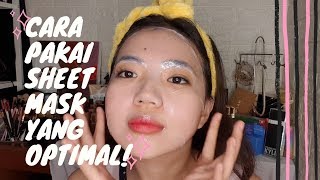 12 Cara Menggunakan Sheet Mask yang Benar amp Optimal  Dheaudrey [upl. by Daenis]