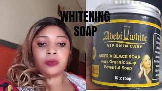 REVIEW ON ABEBI WHITE NIGERIA BLACK WHITENING SOAP 10shadesskinwhitening [upl. by Anrol]