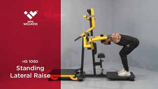 Train your Shoulders with HS 1050 Standing Lateral Raise machine by Into WellnessRealleader USA [upl. by Atkinson]