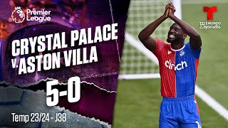 Crystal Palace v Aston Villa 50  Highlights amp Goles  Premier League  Telemundo Deportes [upl. by Nitsid450]